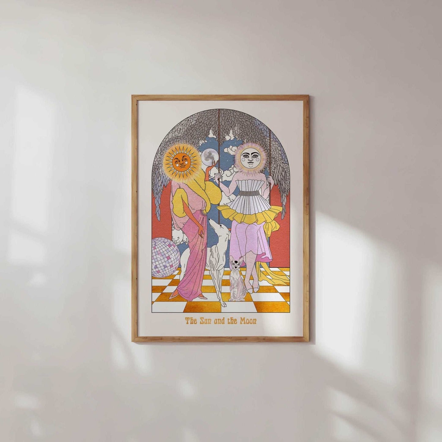 The Sun and the Moon Art Print - OMG KITTY