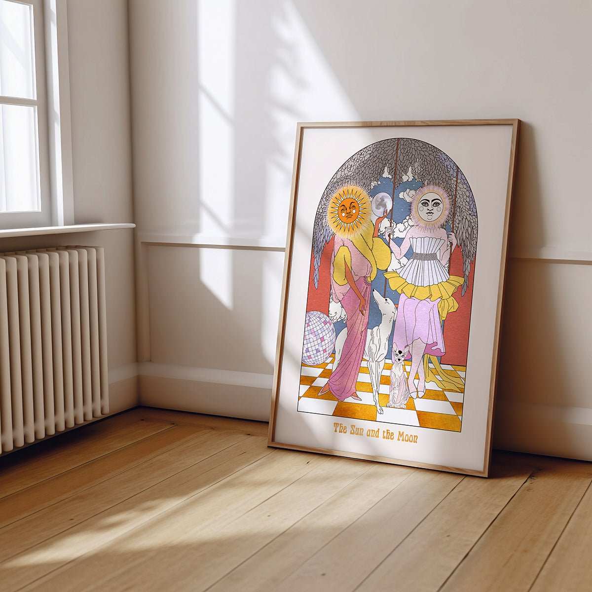 The Sun and the Moon Art Print - OMG KITTY