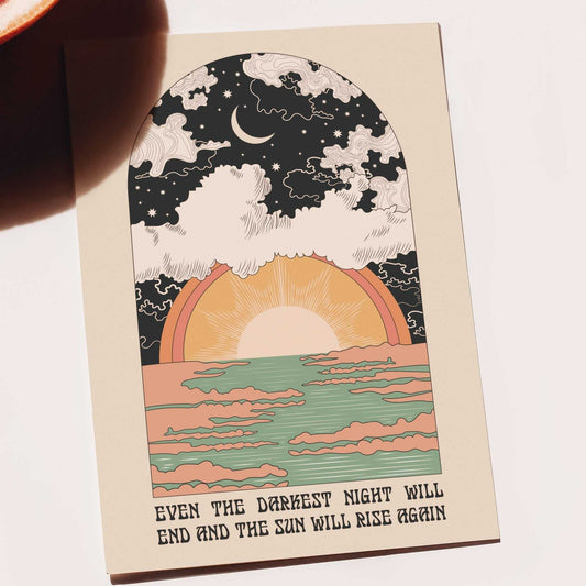 The Sun Will Rise Art Print - OMG KITTY