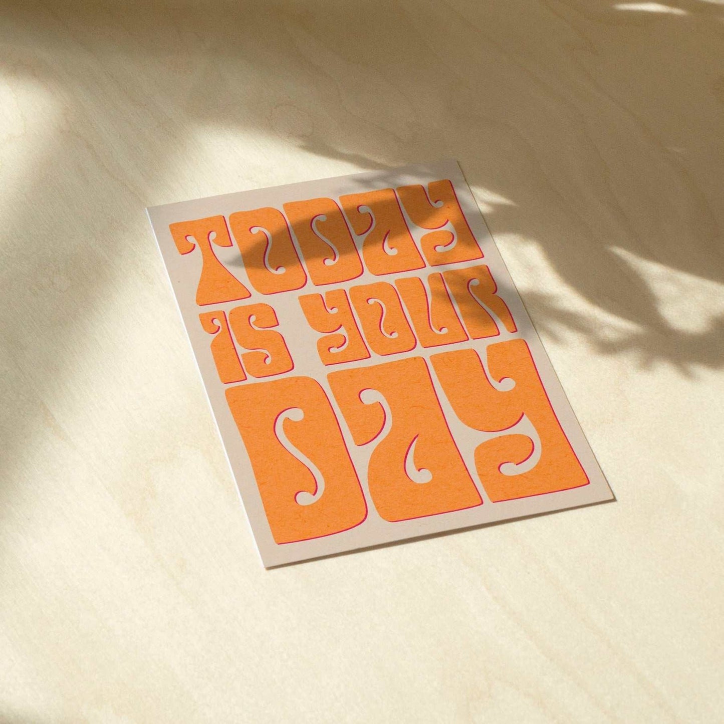 'Today Is Your Day' Retro A6 Birthday Card | Fully Recycled - OMG KITTY