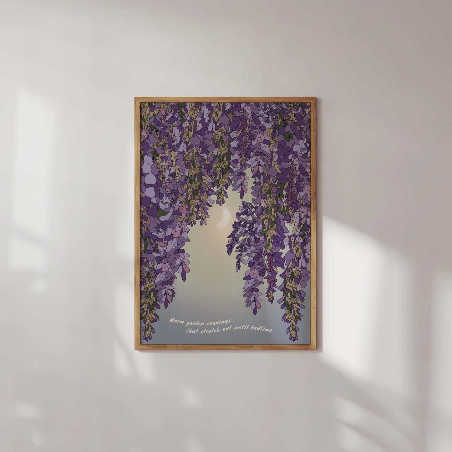 Wisteria and Moon Art Print - OMG KITTY