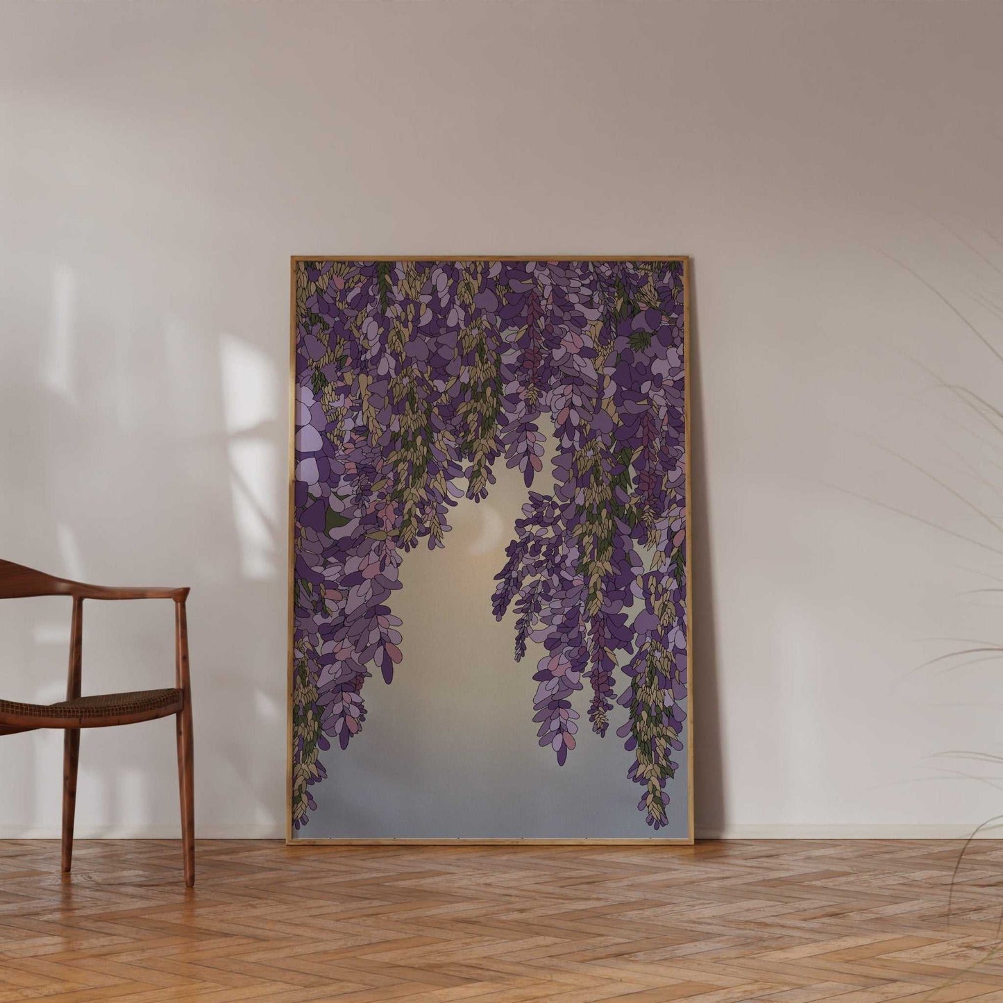 Wisteria and Moon Art Print - OMG KITTY