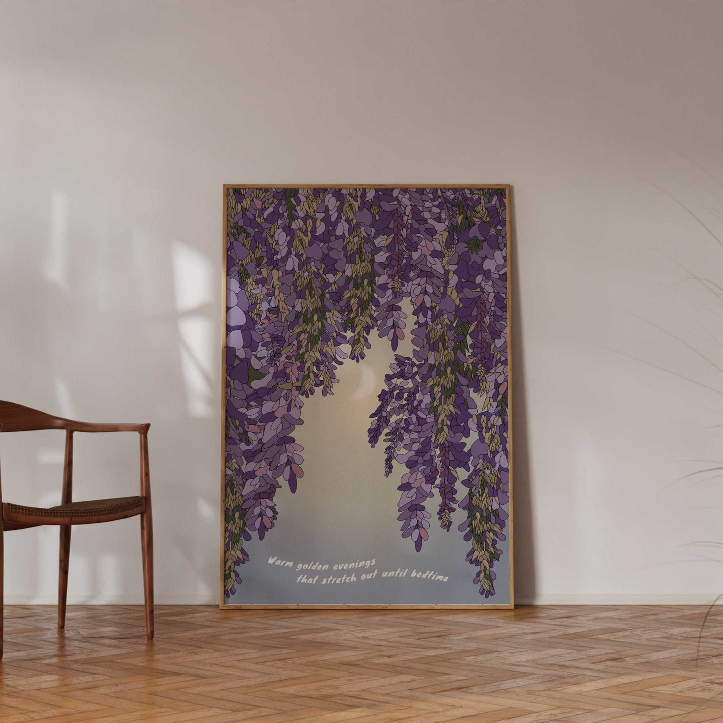 Wisteria and Moon Art Print - OMG KITTY
