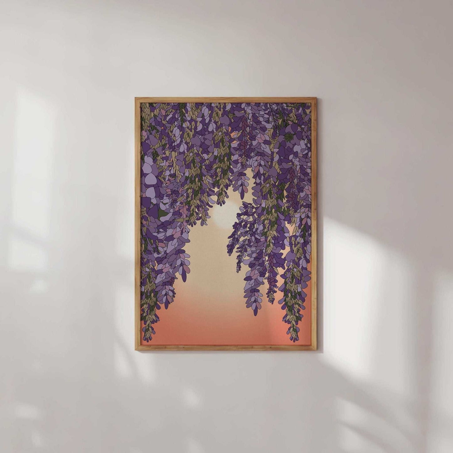 Wisteria and Sun Art Print - OMG KITTY