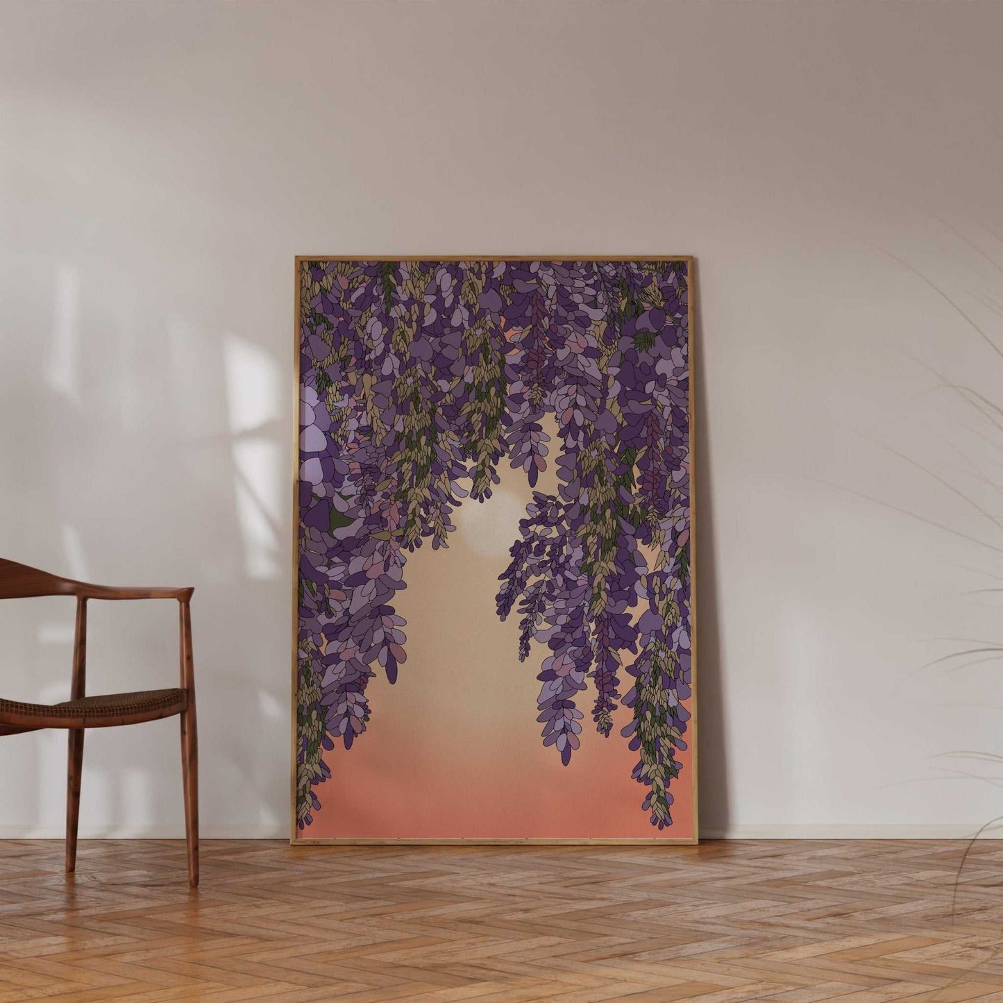 Wisteria and Sun Art Print - OMG KITTY