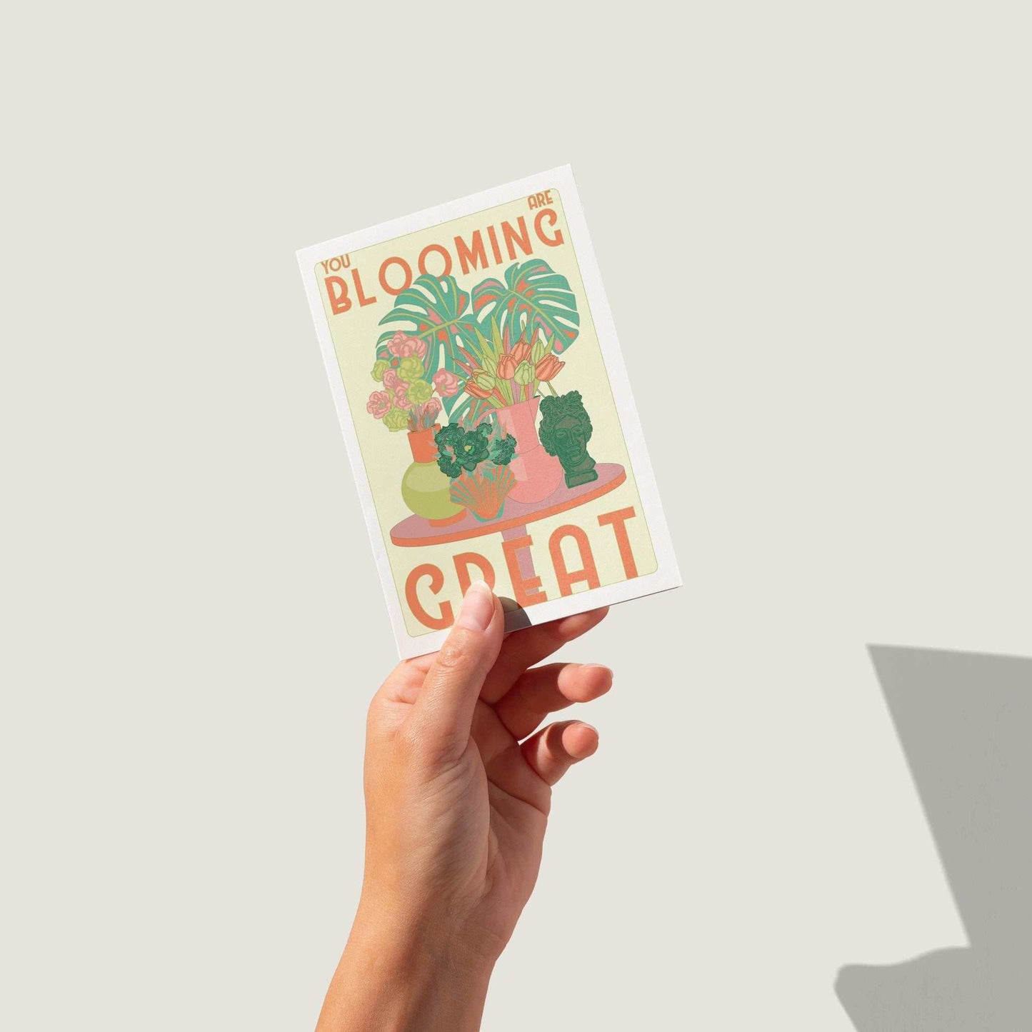 'You Are Blooming Great' Botanical A6 Greetings Card - OMG KITTY
