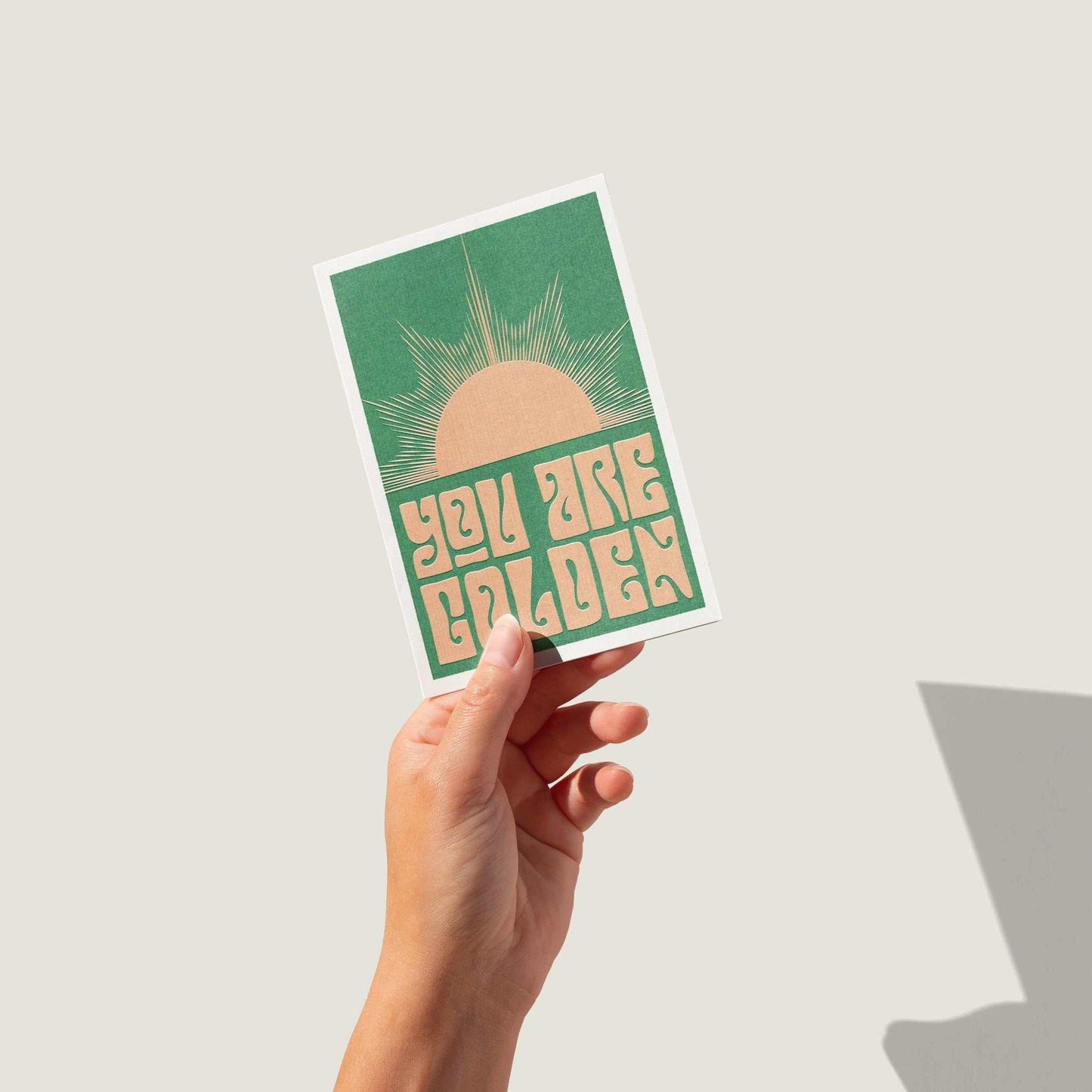 'You Are Golden' Boho Retro Sun A6 Greetings Card | Fully Recycled - OMG KITTY