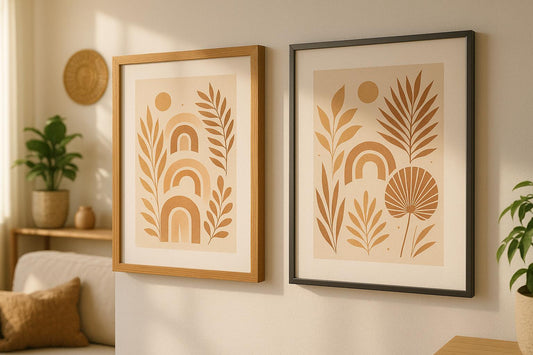 Wood vs. Metal Frames for Boho Prints