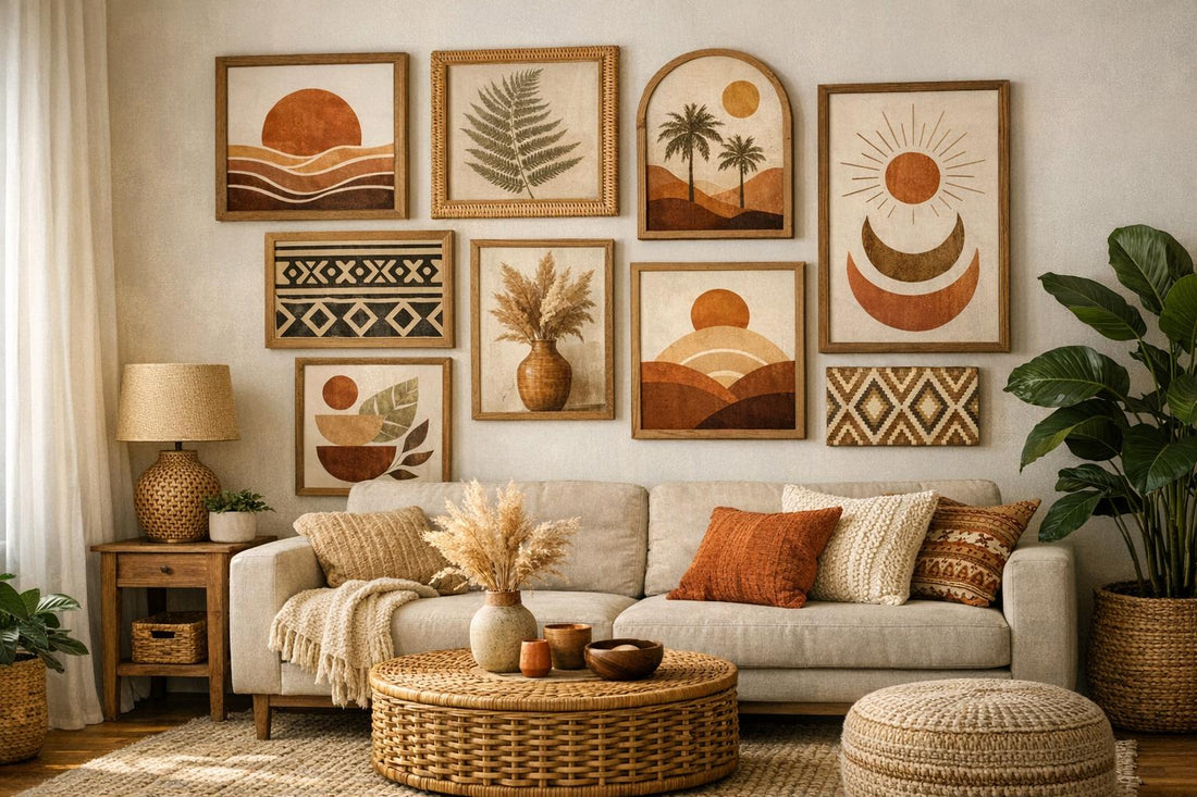 How to Style Boho Prints for Statement Walls