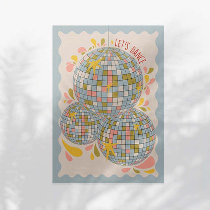 Disco Ball 'Let's Dance' Art Print