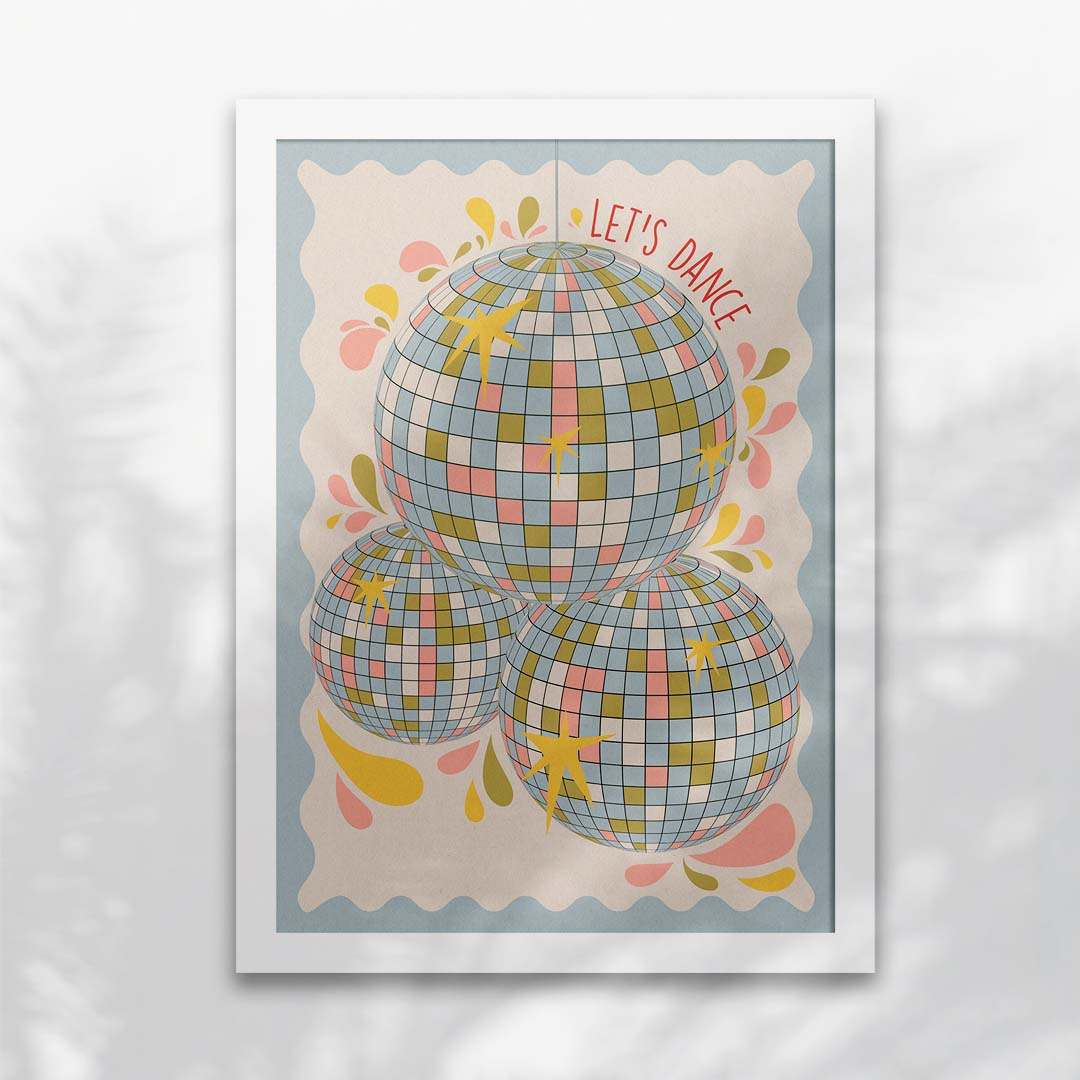 Disco Ball 'Let's Dance' Art Print