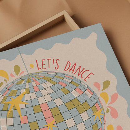 Disco Ball 'Let's Dance' Art Print