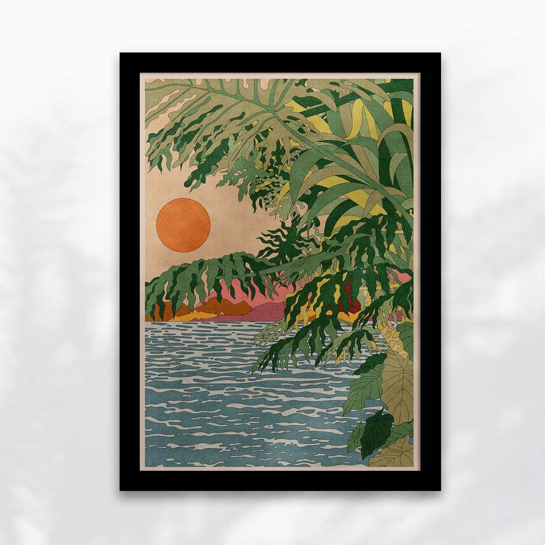 Orange Moon Art Print