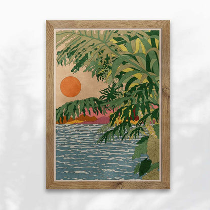 Orange Moon Art Print