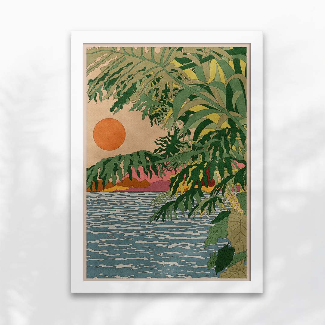 Orange Moon Art Print