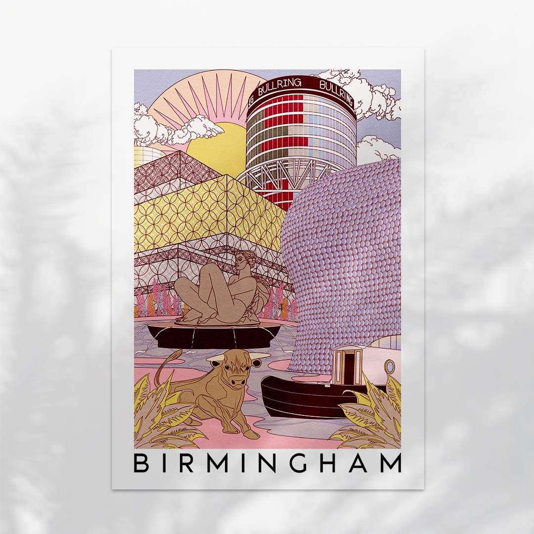 Birmingham Skyline Art Print