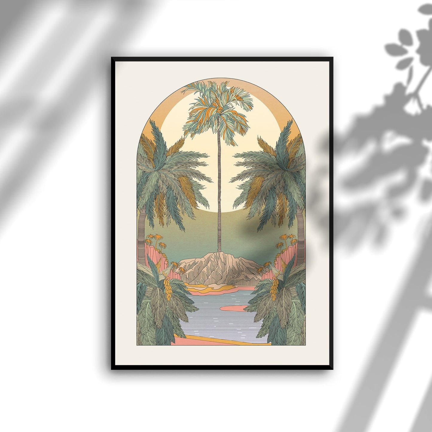 'Palm Island' Art Print - OMG KITTY