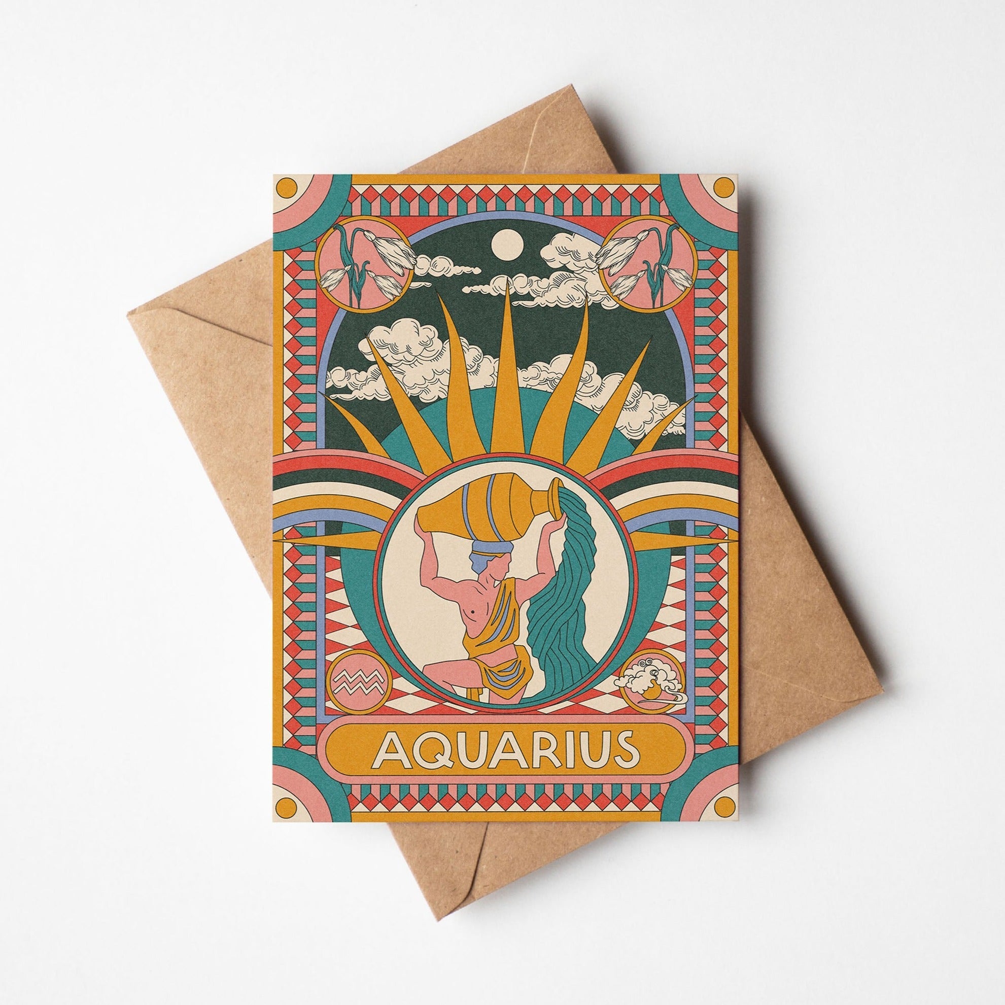 Star Sign Zodiac Horoscope Celestial Greetings Card Fully Recycled