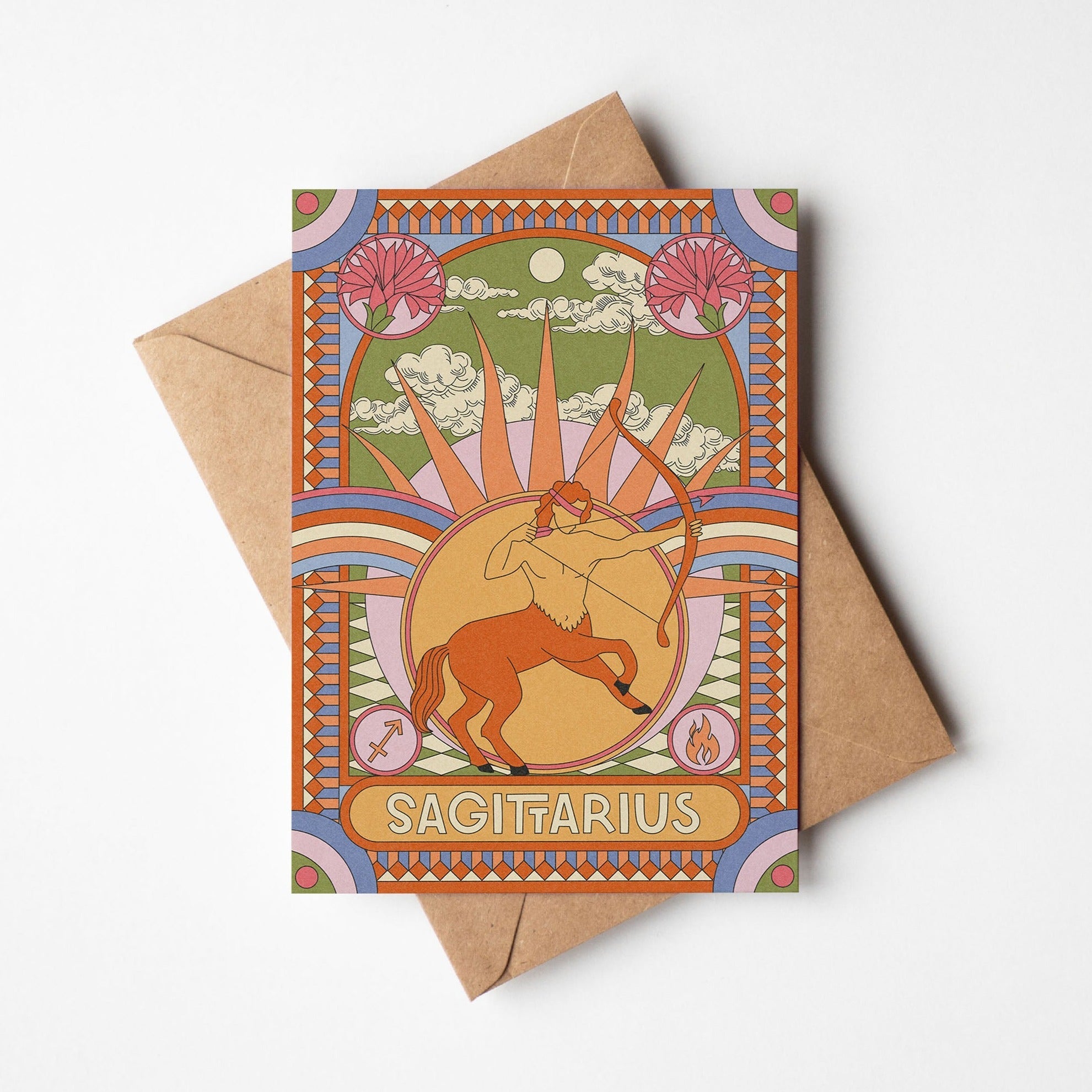 Star Sign Zodiac Horoscope Celestial Greetings Card Fully Recycled