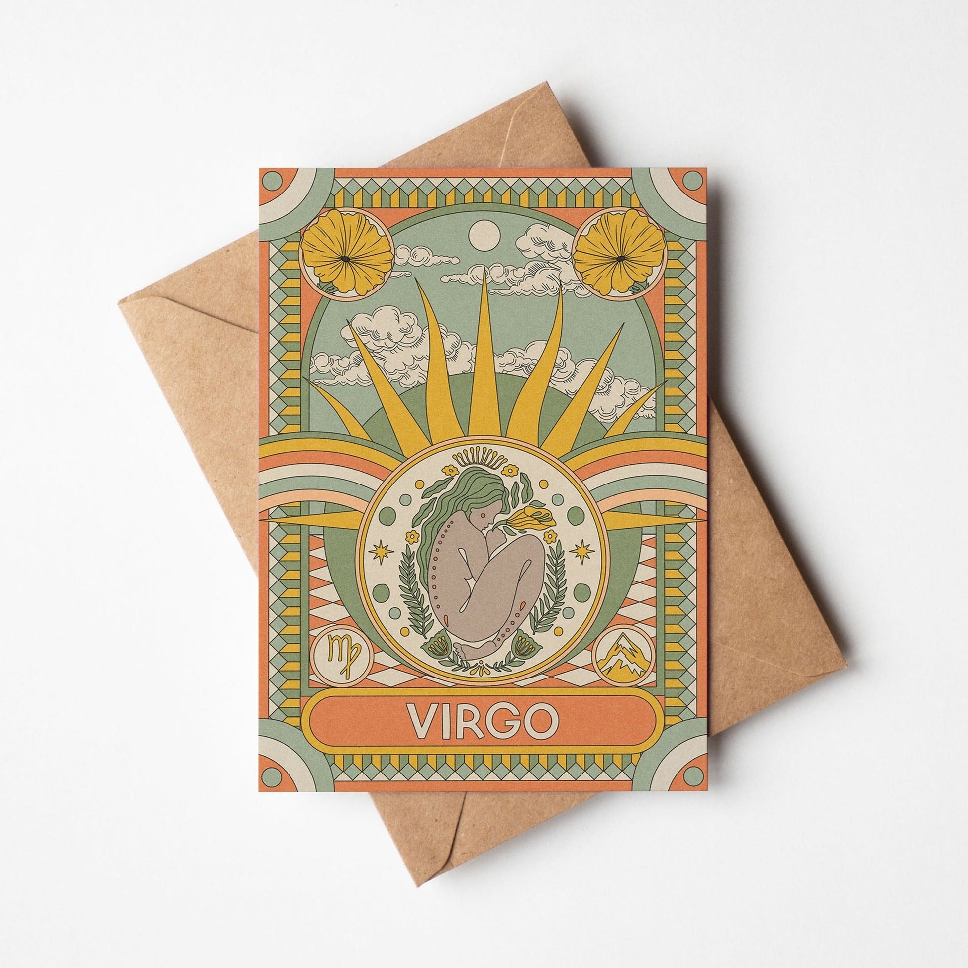 Star Sign Zodiac Horoscope Celestial Greetings Card | Fully Recycled - OMG KITTY