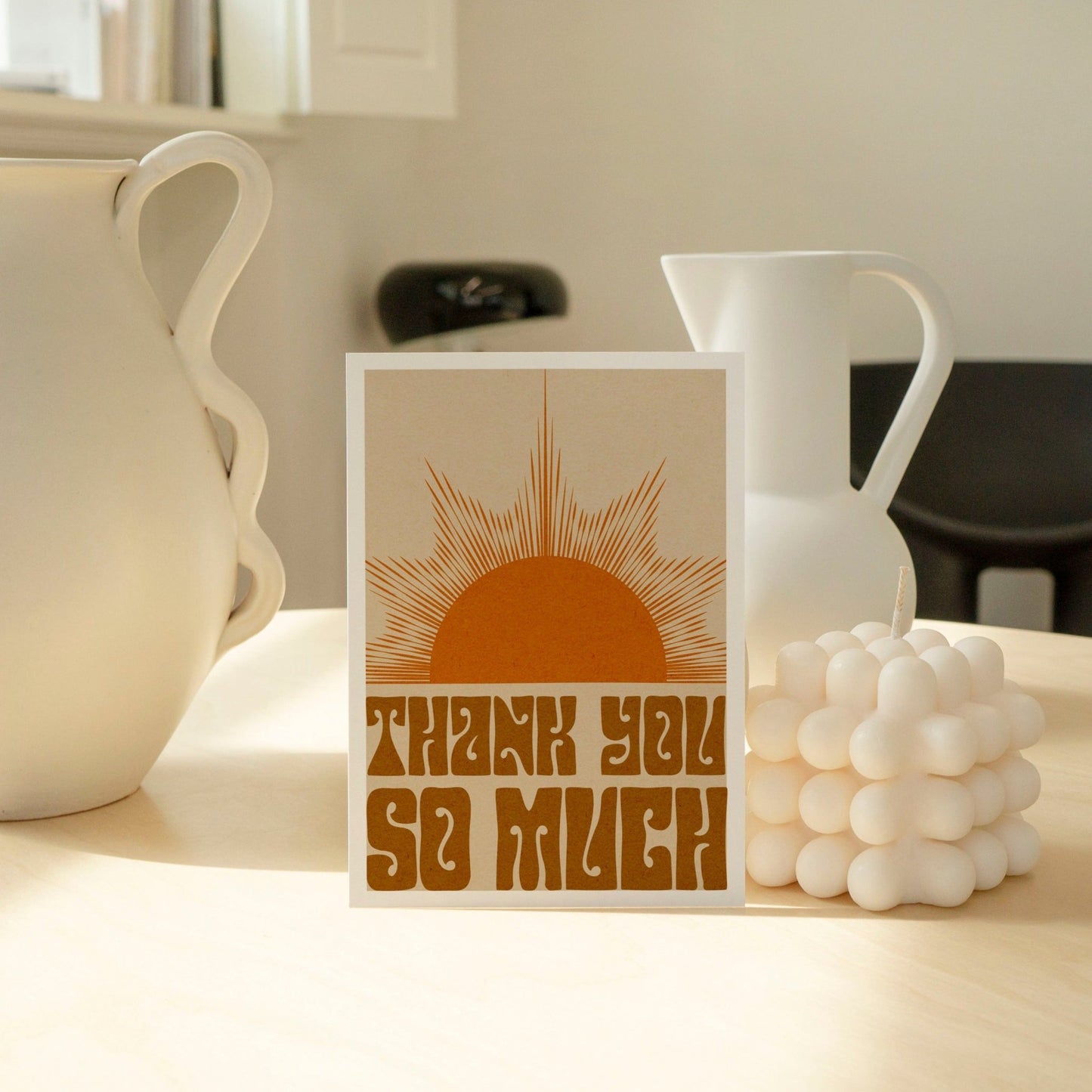 'Thank You' Boho Sun A6 Greetings Card | Fully Recycled - OMG KITTY