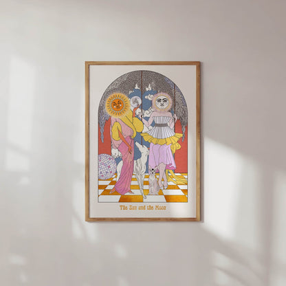 'The Sun and the Moon' Art Print - OMG KITTY